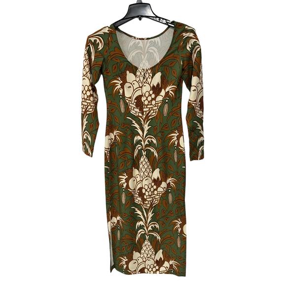 Cara Cara Svea Dress Green Fruit Basket Size Small New with tags - Picture 2 of 6